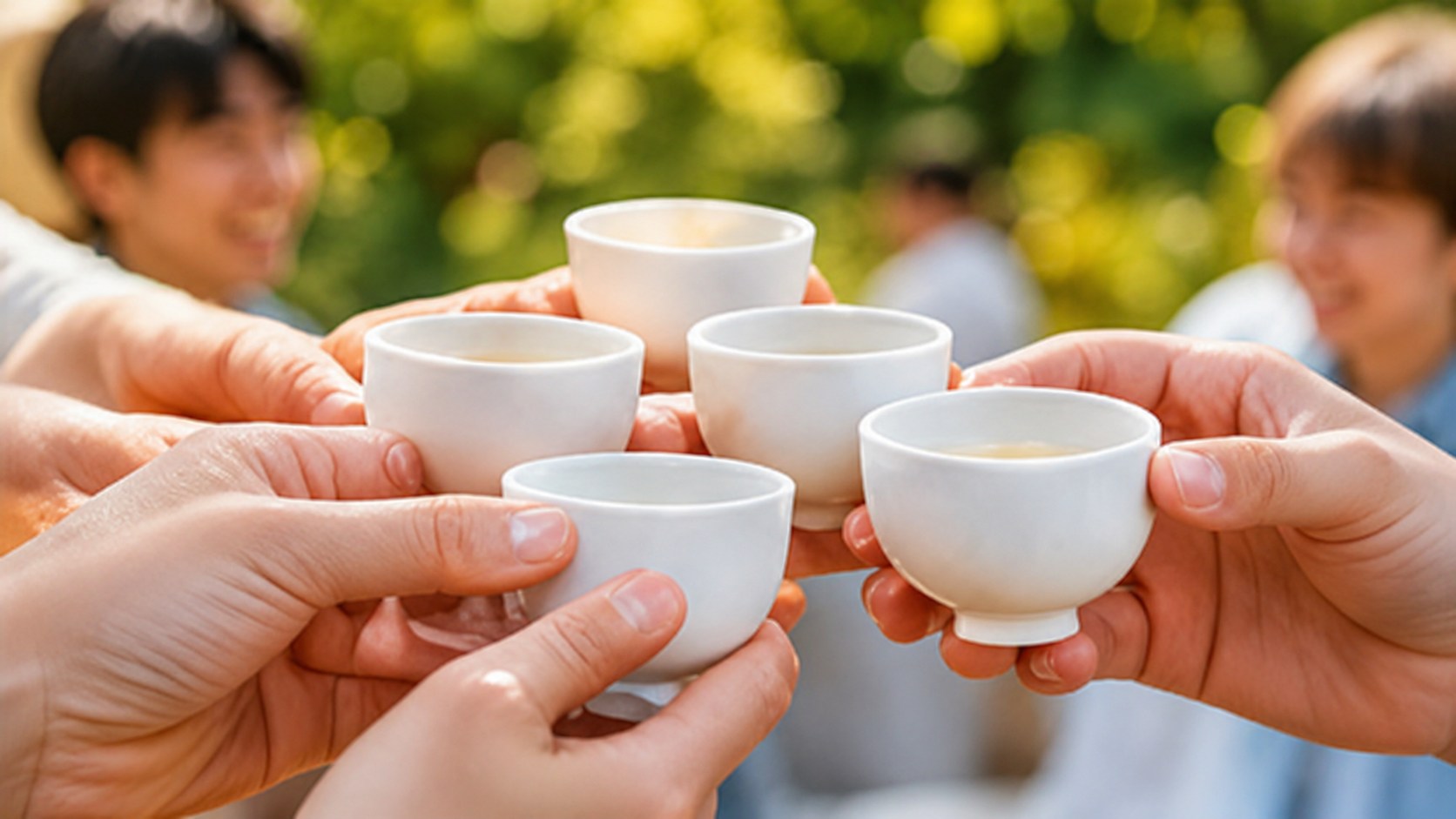 乾杯する参加者